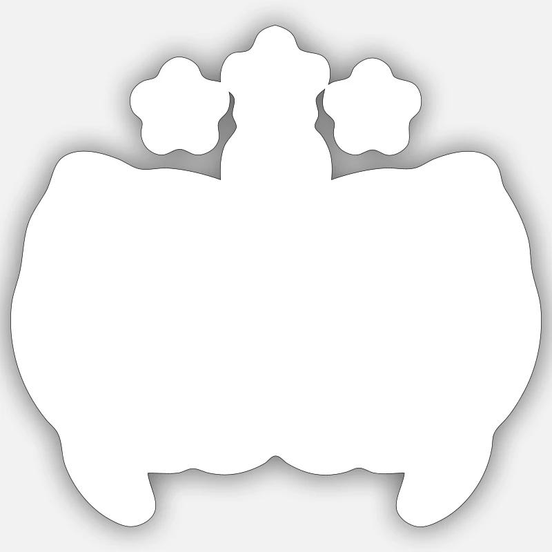 Fish hook fish - Sticker size S (10 x 10 cm) - white matte