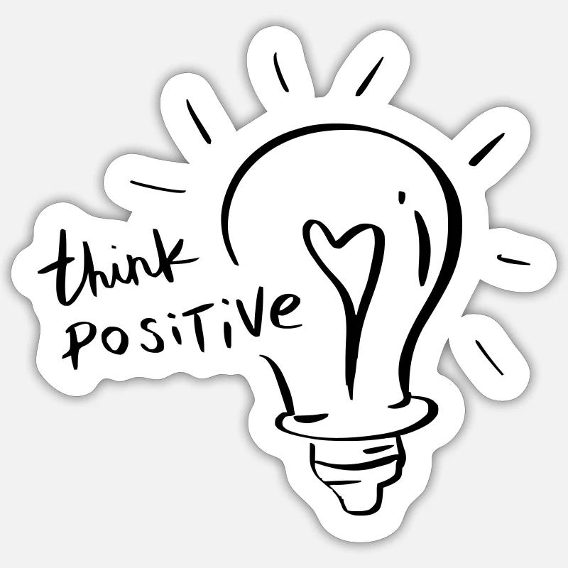 think positive Sticker Größe S (10 x 10 cm)