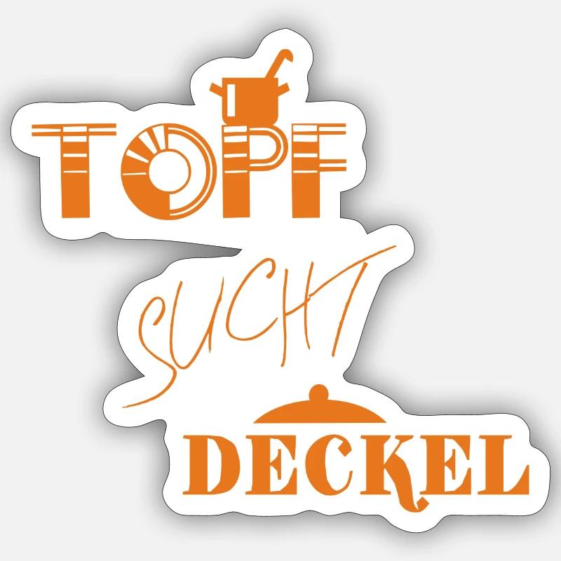 Topf sucht Deckel Sticker Größe S (10 x 10 cm)