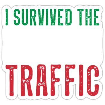 Italien Verkehr Autofahren lustig - Sticker Größe S (10 x 10 cm) - Mattweiß - Vorne