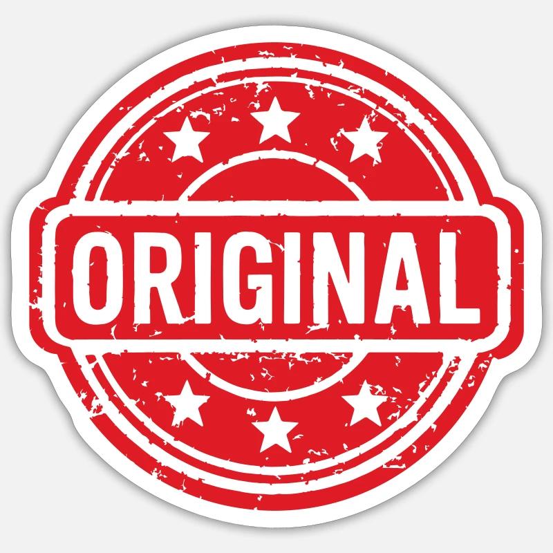 Original Stamp logo. Original Rubber Stamp design. Sticker size S (10 x 10 cm)