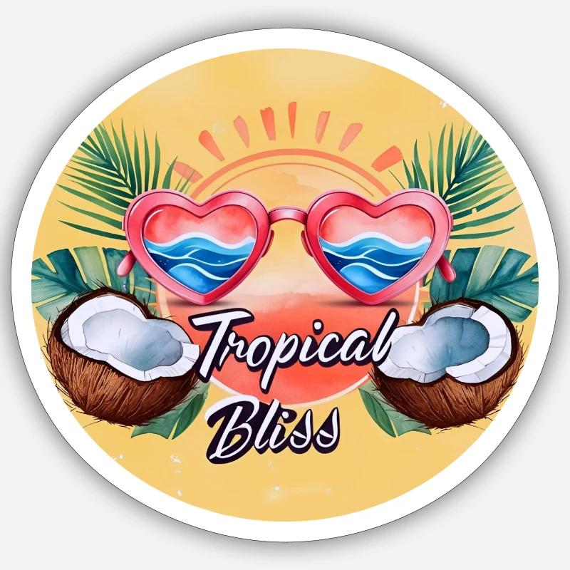 Tropical Bliss - Sticker size S (10 x 10 cm) - white matte