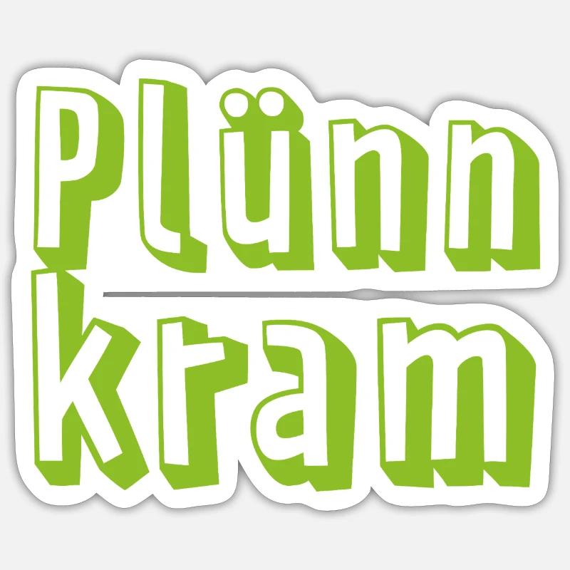 Plünnkram grun - Sticker Größe S (10 x 10 cm) - Mattweiß