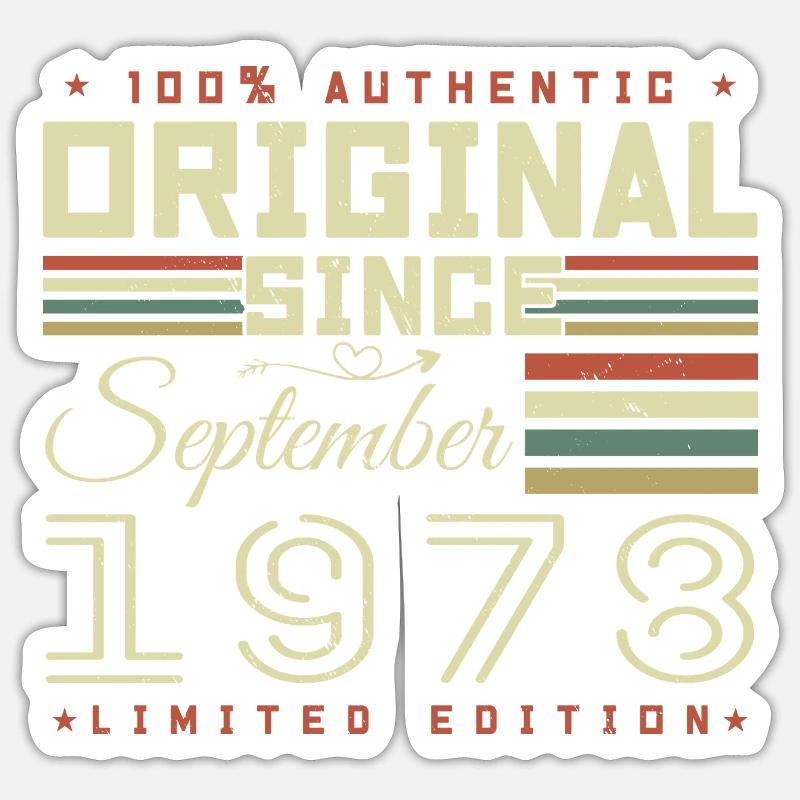 Septembre 1978 septembre 47e anniv édition limitée Sticker taille S (10 x 10 cm)