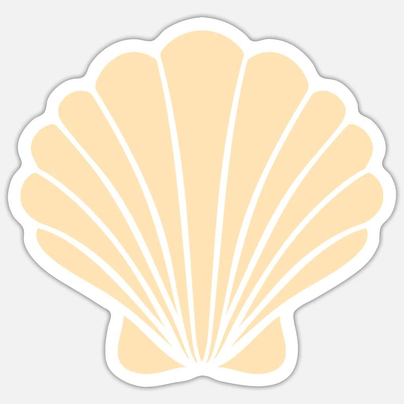shell - Sticker size S (10 x 10 cm) - white matte
