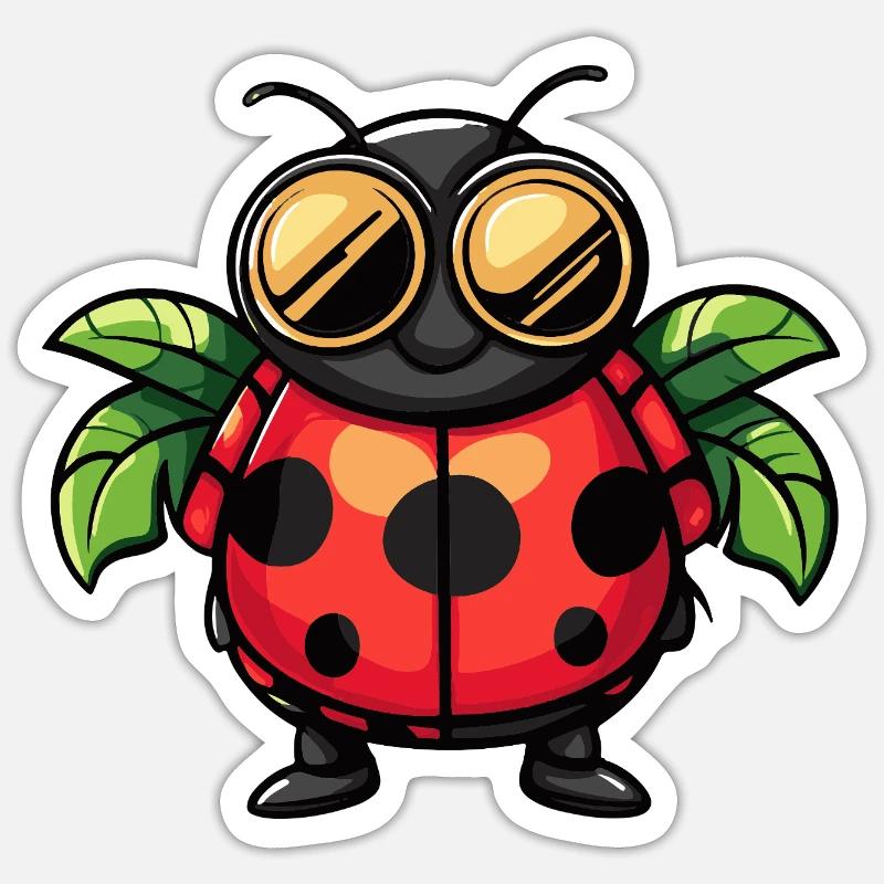 Ladybug Comic Holiday - Sticker size S (10 x 10 cm) - white matte