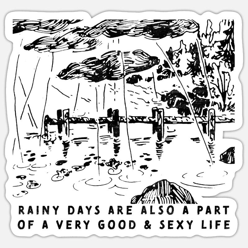 RAINY DAYS Sticker size S (10 x 10 cm)
