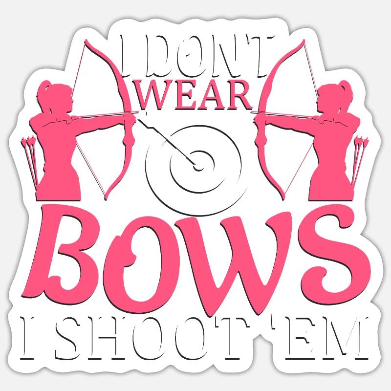 Archer Fille Arcs Pride Tee - Sticker taille S (10 x 10 cm) - blanc mat