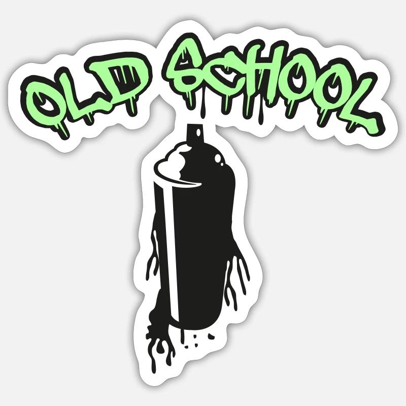 spraydose old school Sticker Größe S (10 x 10 cm)