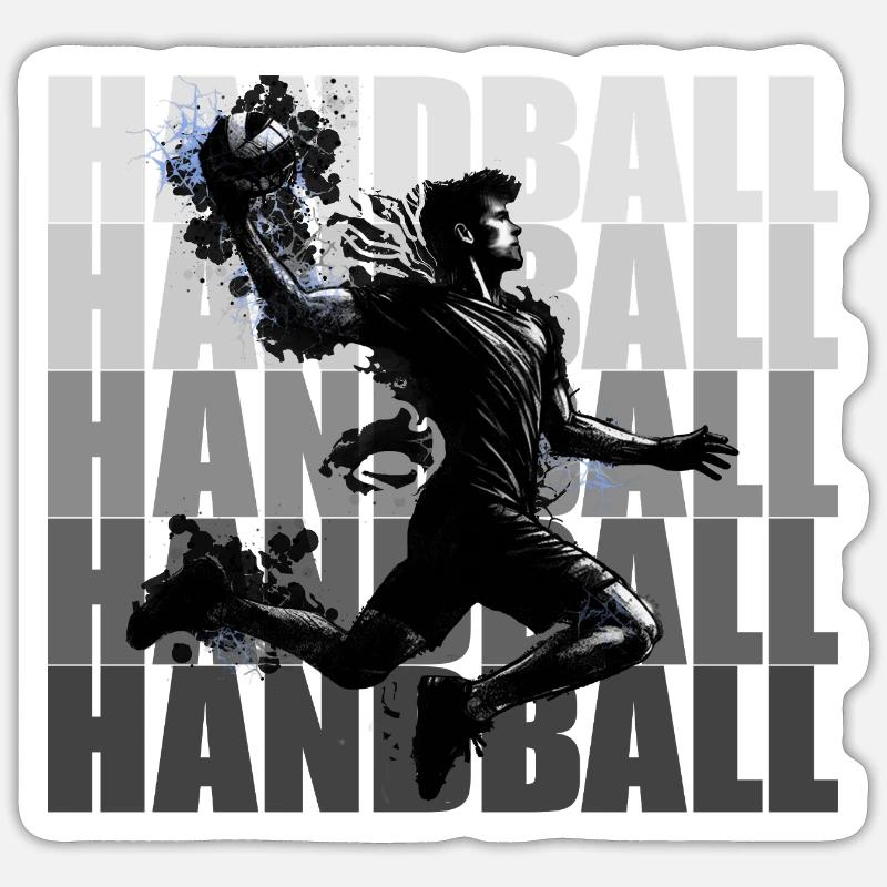 Handball - Sticker size S (10 x 10 cm) - white matte