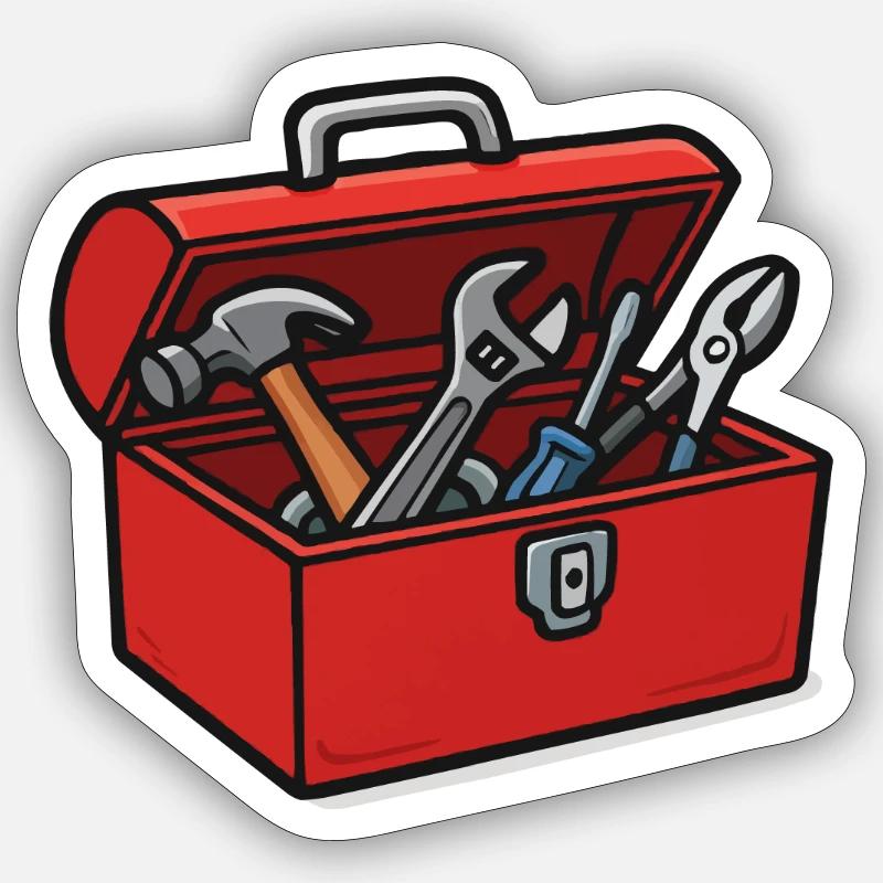 toolbox - Sticker size S (10 x 10 cm) - white matte