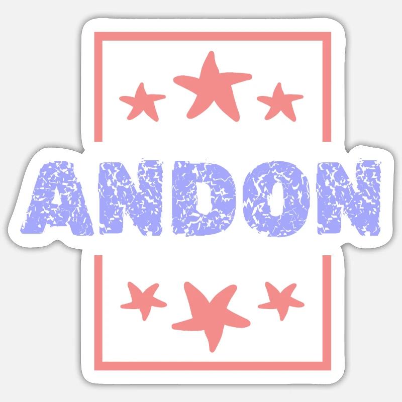 ANDON - Sticker taille S (10 x 10 cm) - blanc mat