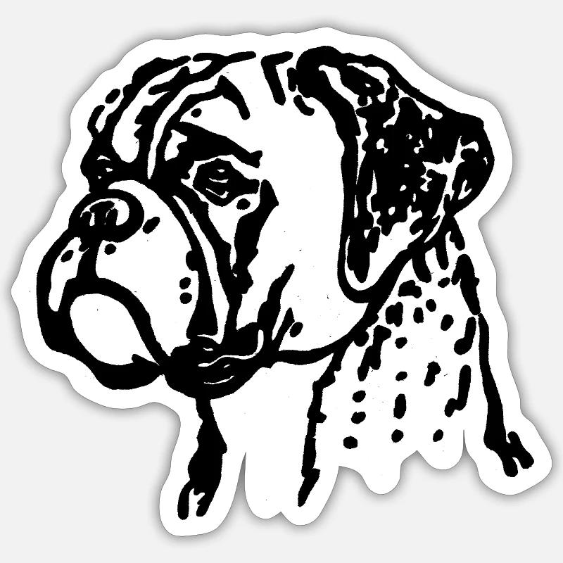 boxer shorts - Sticker size S (10 x 10 cm) - white matte