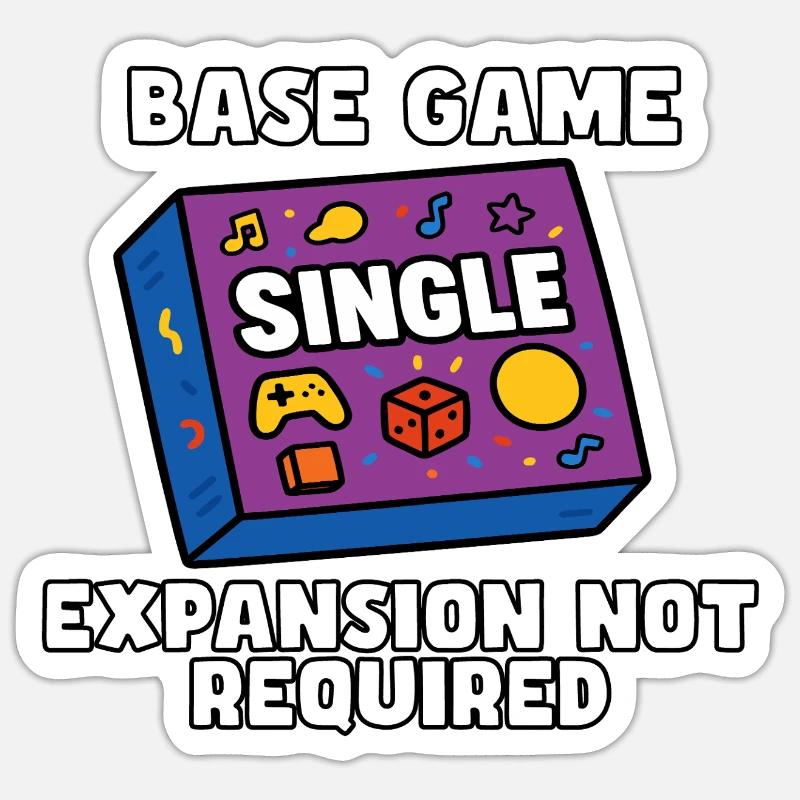 Base Game: Single Edition - Sticker size S (10 x 10 cm) - white matte