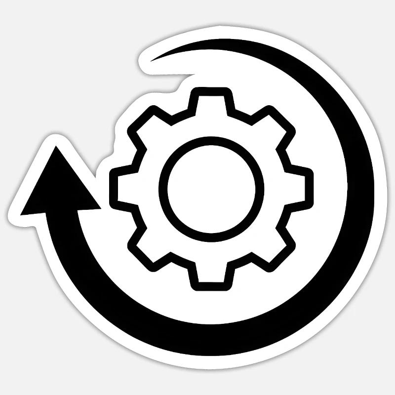 Rotation Wheel Logo Image Sticker size S (10 x 10 cm)