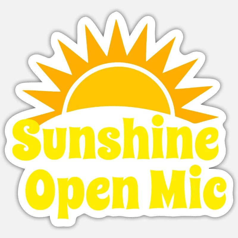 Micro ouvert Sunshine - Sticker taille S (10 x 10 cm) - blanc mat