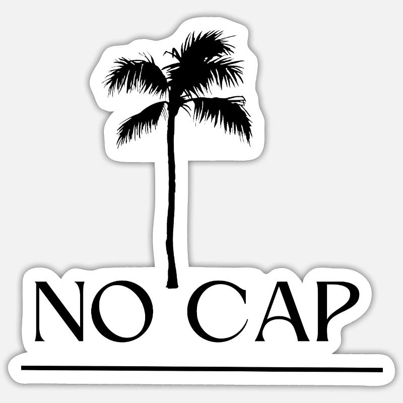No Cap Design - Sticker Größe S (10 x 10 cm) - Mattweiß