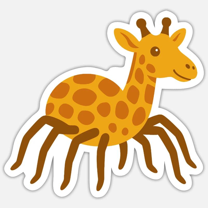 Cute Spider Giraffe Sticker size S (10 x 10 cm)