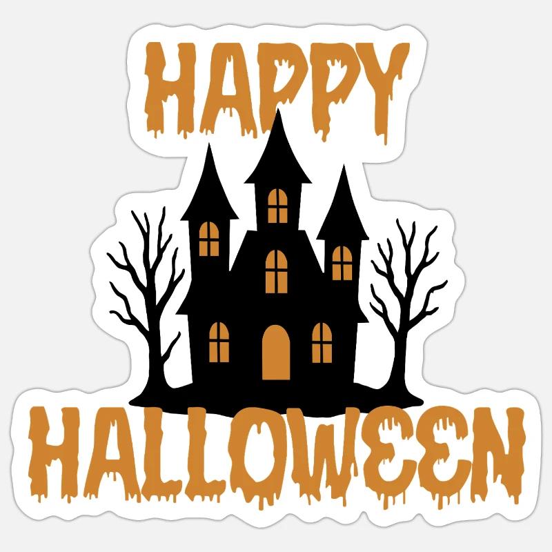 Happy Halloween - Sticker size S (10 x 10 cm) - white matte