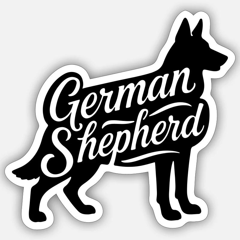 German Shepherd German Shepherd German shepherd - Sticker size S (10 x 10 cm) - white matte