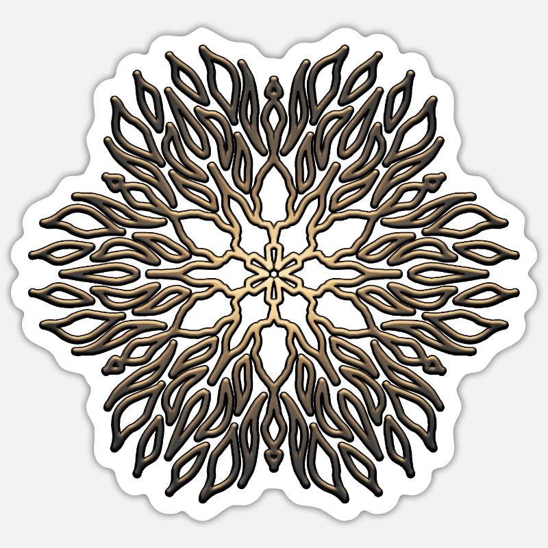 Mandala - Sticker size S (10 x 10 cm) - white matte