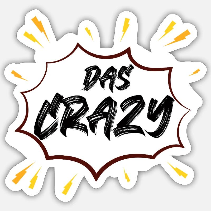 Le Crazy Comicburst Sticker taille S (10 x 10 cm)