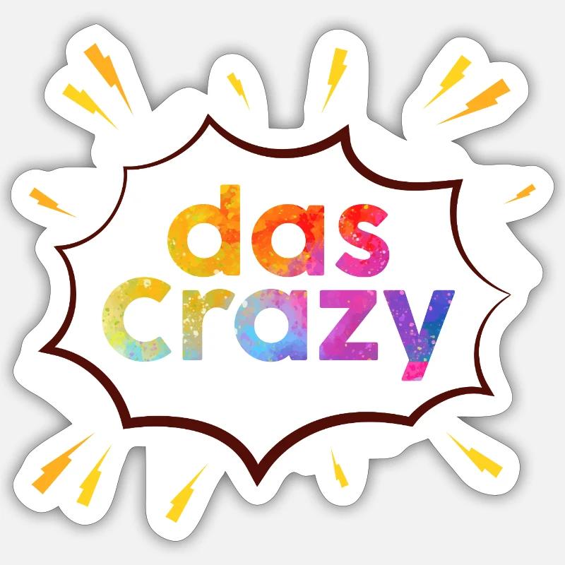 Das Regenbogen Crazy Burst Sticker Größe S (10 x 10 cm)