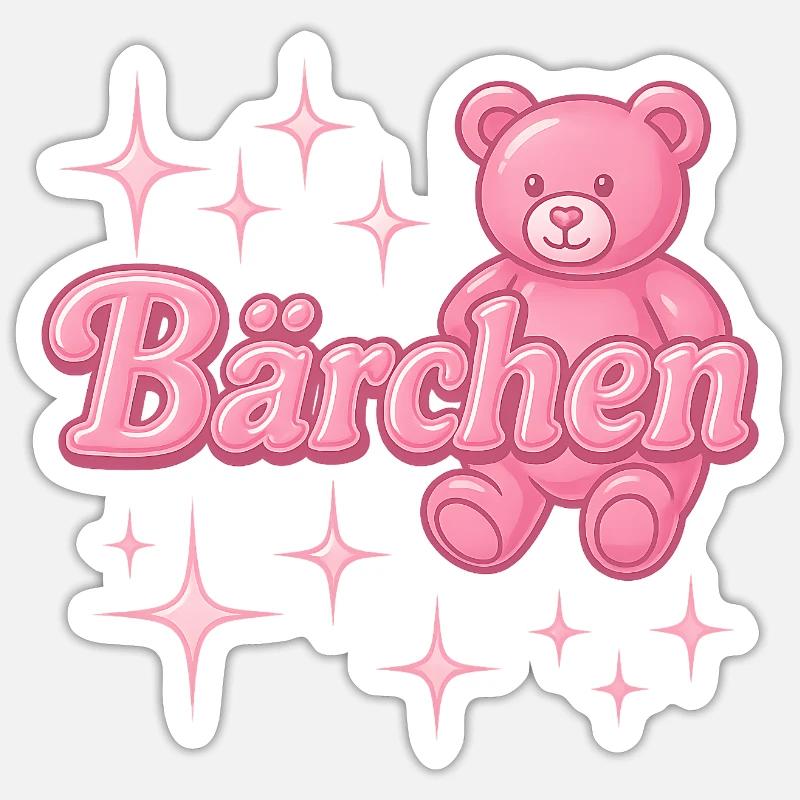 bärchen / y2k spitzname statement design Sticker Größe S (10 x 10 cm)