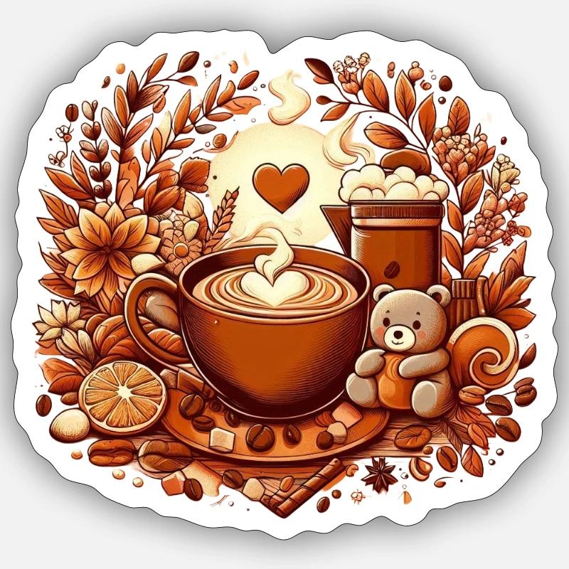Coffee Lover  - Sticker size S (10 x 10 cm) - white matte