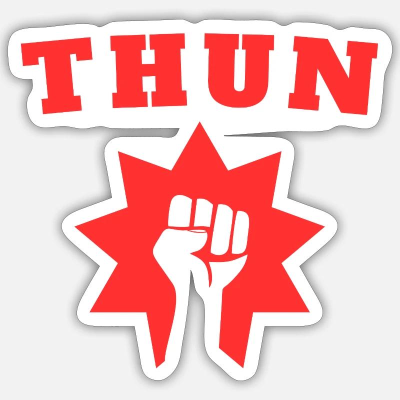 Thon - Sticker taille S (10 x 10 cm) - blanc mat