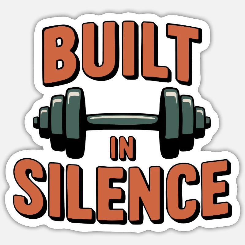 Construit en silence Sticker taille S (10 x 10 cm)