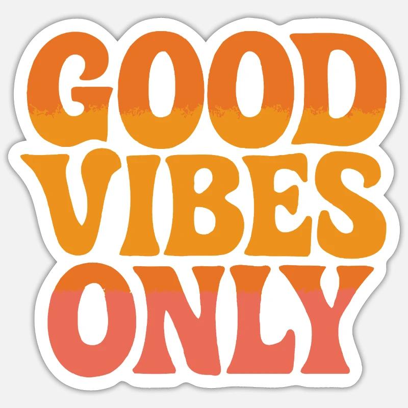 GOOD-VIBES ONLY - Sticker size S (10 x 10 cm) - white matte