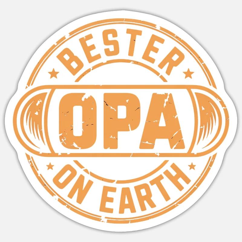 Bester Opa Sticker Größe S (10 x 10 cm)
