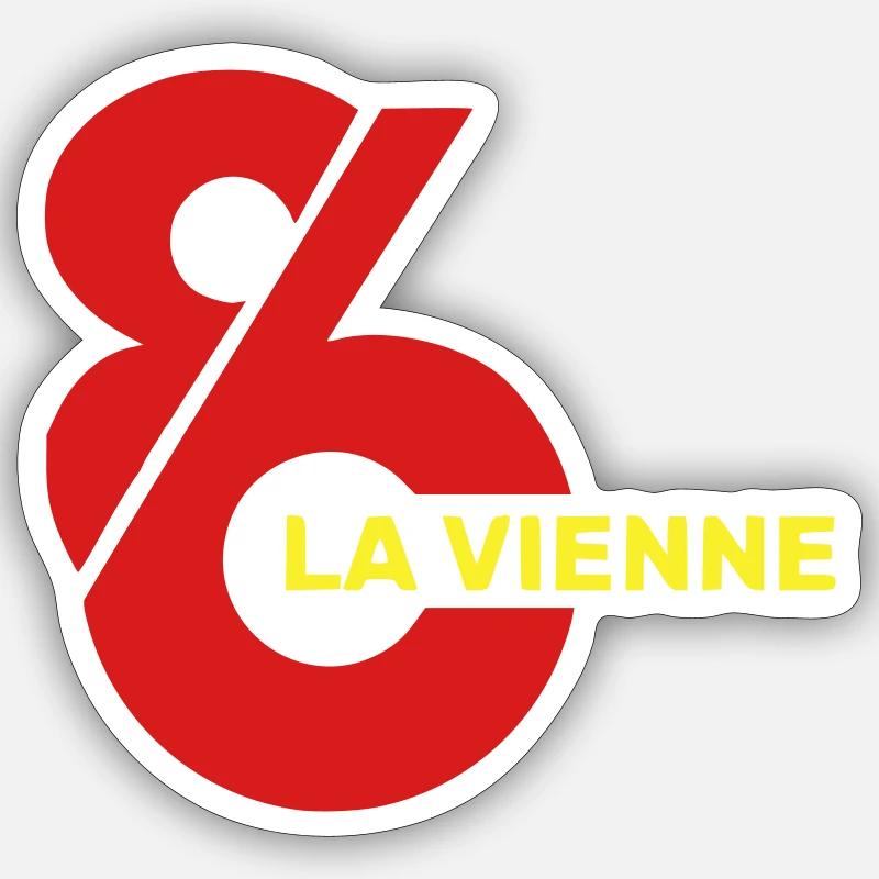 Vienne 86 Logo - Sticker Größe S (10 x 10 cm) - Mattweiß