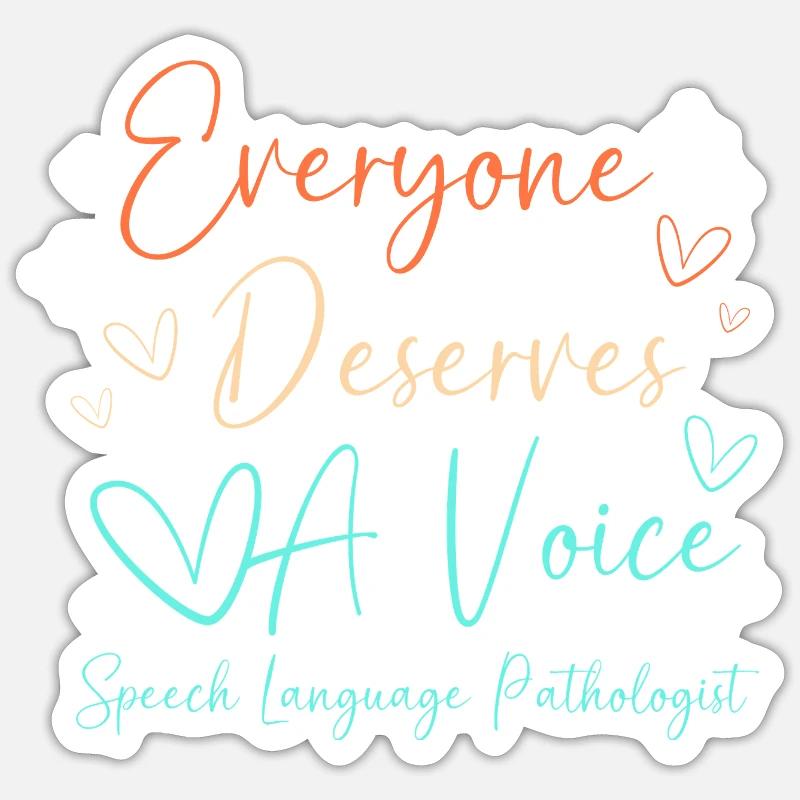 Speech Pathologist SLP Speech Therapist - Sticker size S (10 x 10 cm) - white matte