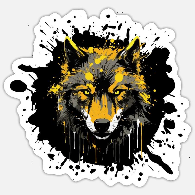 Faune de Wolf Klecks - Sticker taille S (10 x 10 cm) - blanc mat