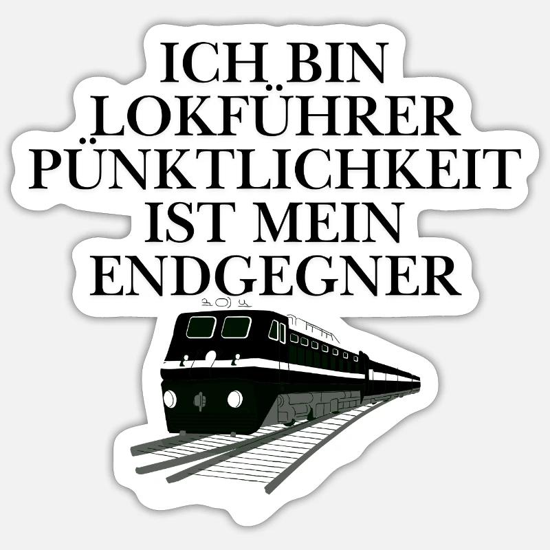 Train Driver Design - Sticker size S (10 x 10 cm) - white matte