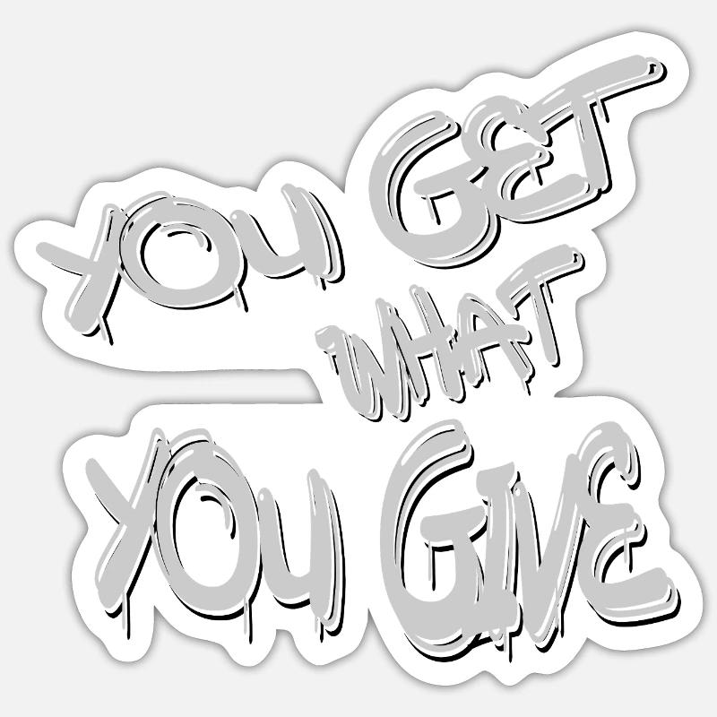 On obtient ce que l’on donne à la typographie du graffiti Sticker taille S (10 x 10 cm)
