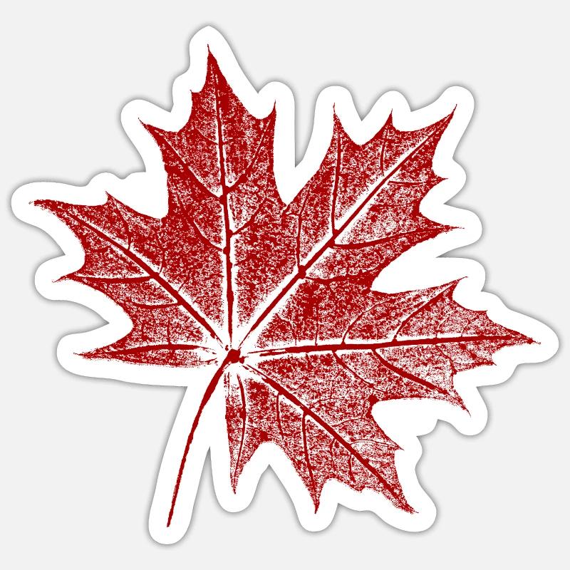 Maple leaf - Sticker size S (10 x 10 cm) - white matte