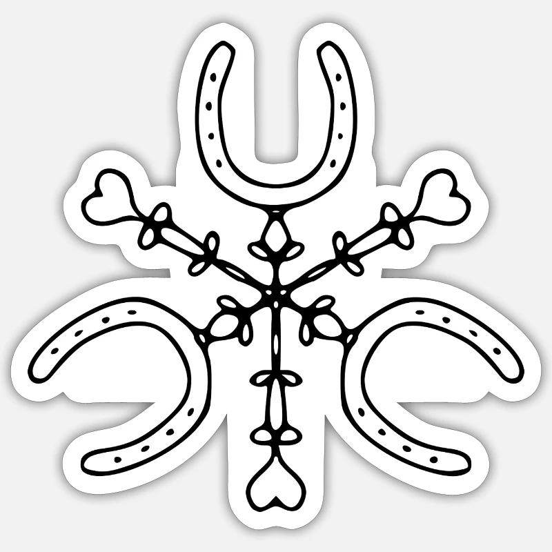 Horseshoe Pattern Sticker size S (10 x 10 cm)