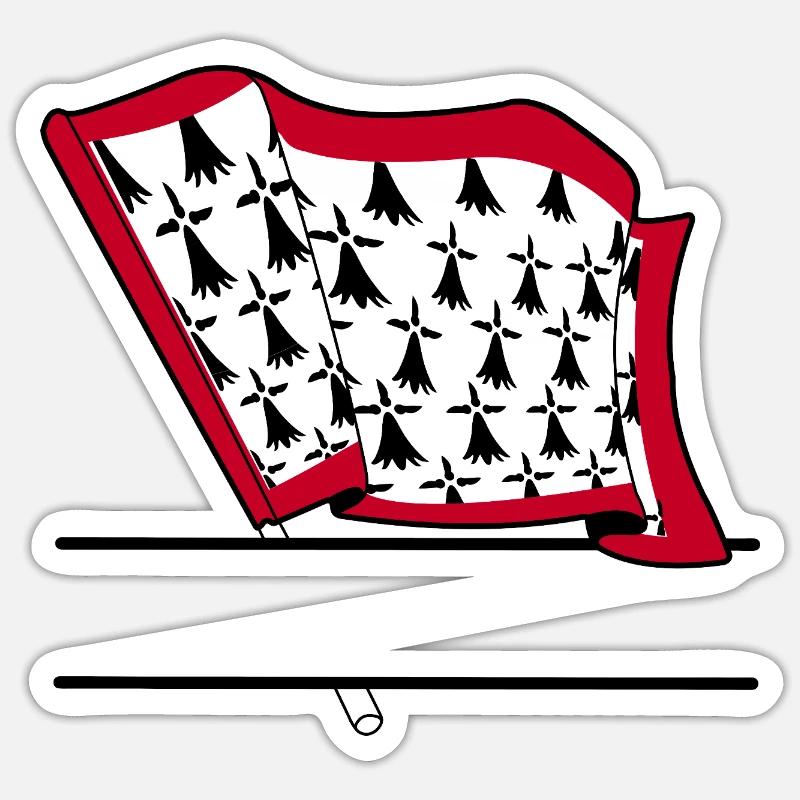 Limousin Flag Text Space Sticker size S (10 x 10 cm)