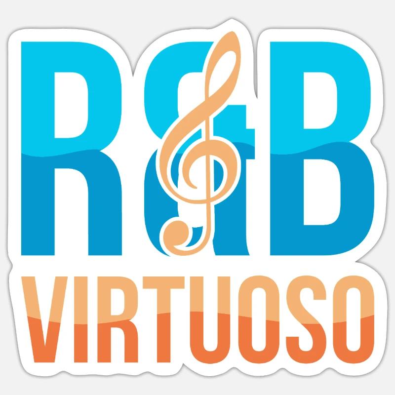RnB Musikvirtuose E1 Deep Blue Sticker Größe S (10 x 10 cm)