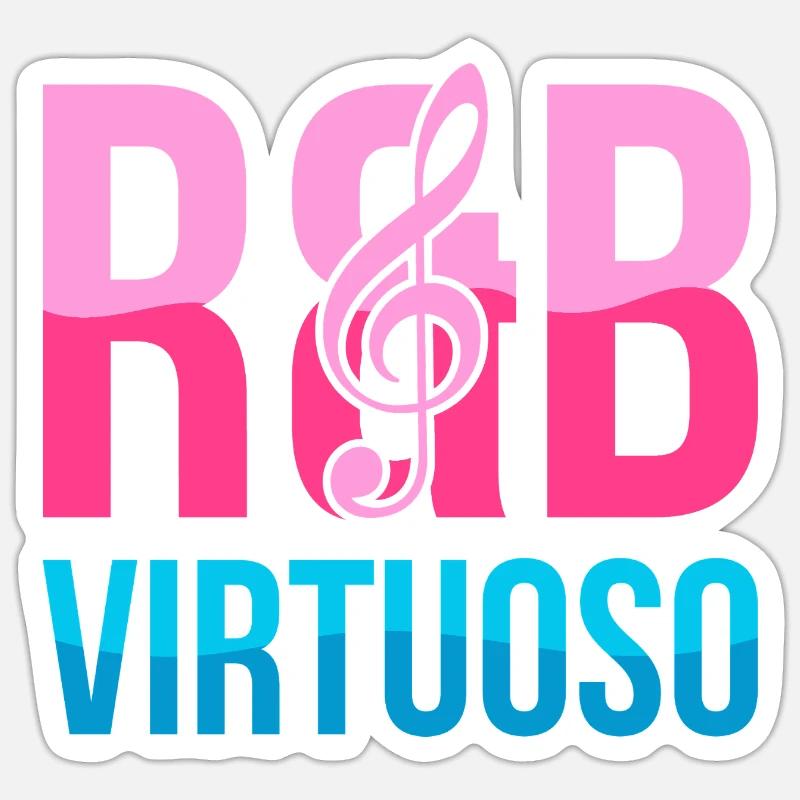 RnB Musikvirtuose E2 Pink Candy Sticker Größe S (10 x 10 cm)