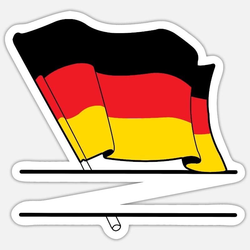 Germany Flag – Name Space - Sticker size S (10 x 10 cm) - white matte