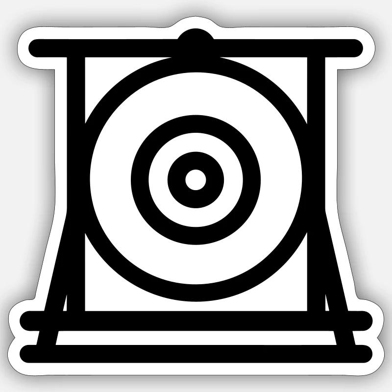 gong - Sticker taille S (10 x 10 cm) - blanc mat