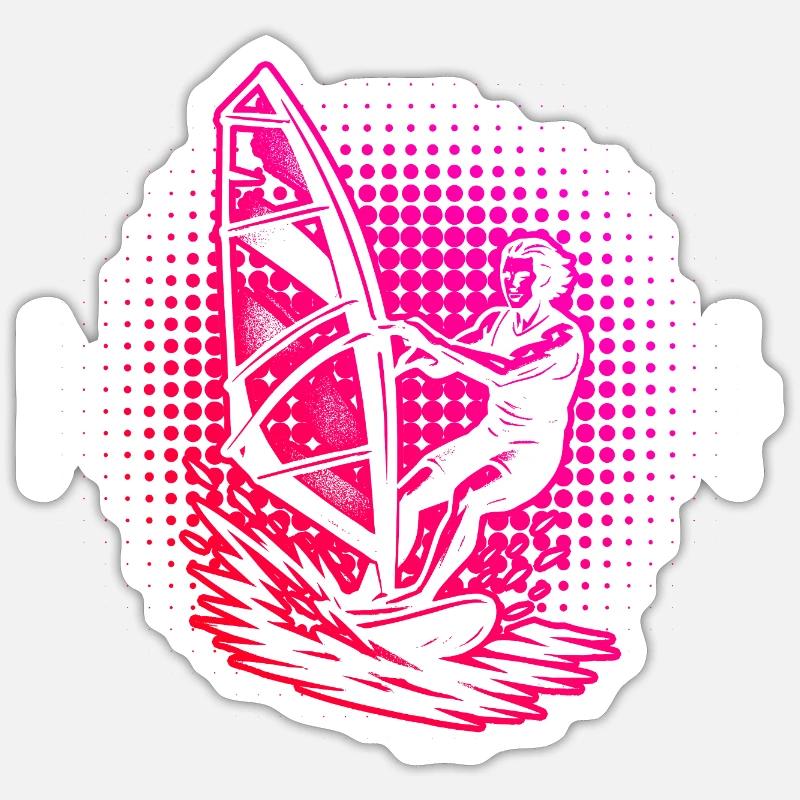 Direct Windsurfing Statement - Sticker size S (10 x 10 cm) - white matte