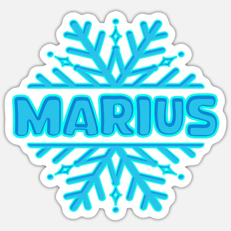 Marius - Sticker size S (10 x 10 cm) - white matte