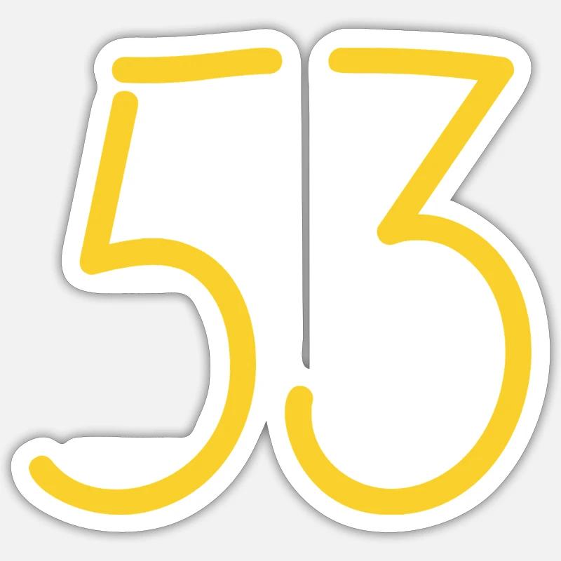 53 - Sticker taille S (10 x 10 cm) - blanc mat