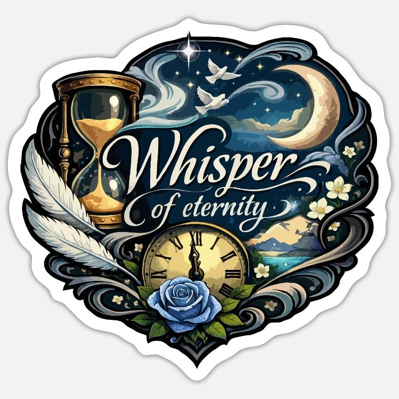 Flüstern der Ewigkeit - Sticker Größe S (10 x 10 cm) - Mattweiß