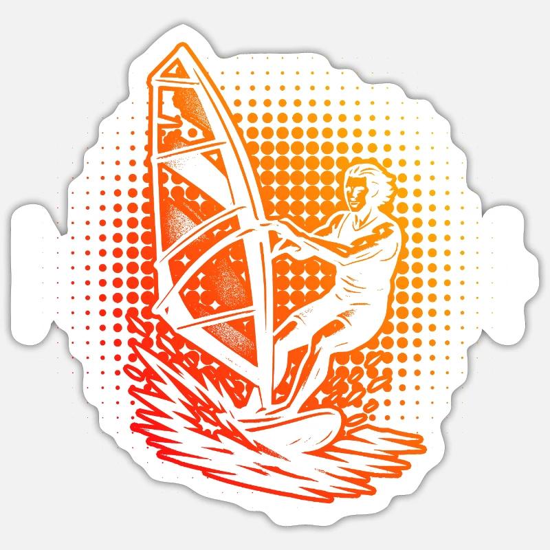 Compact windsurfing design for windsurfing Sticker size S (10 x 10 cm)